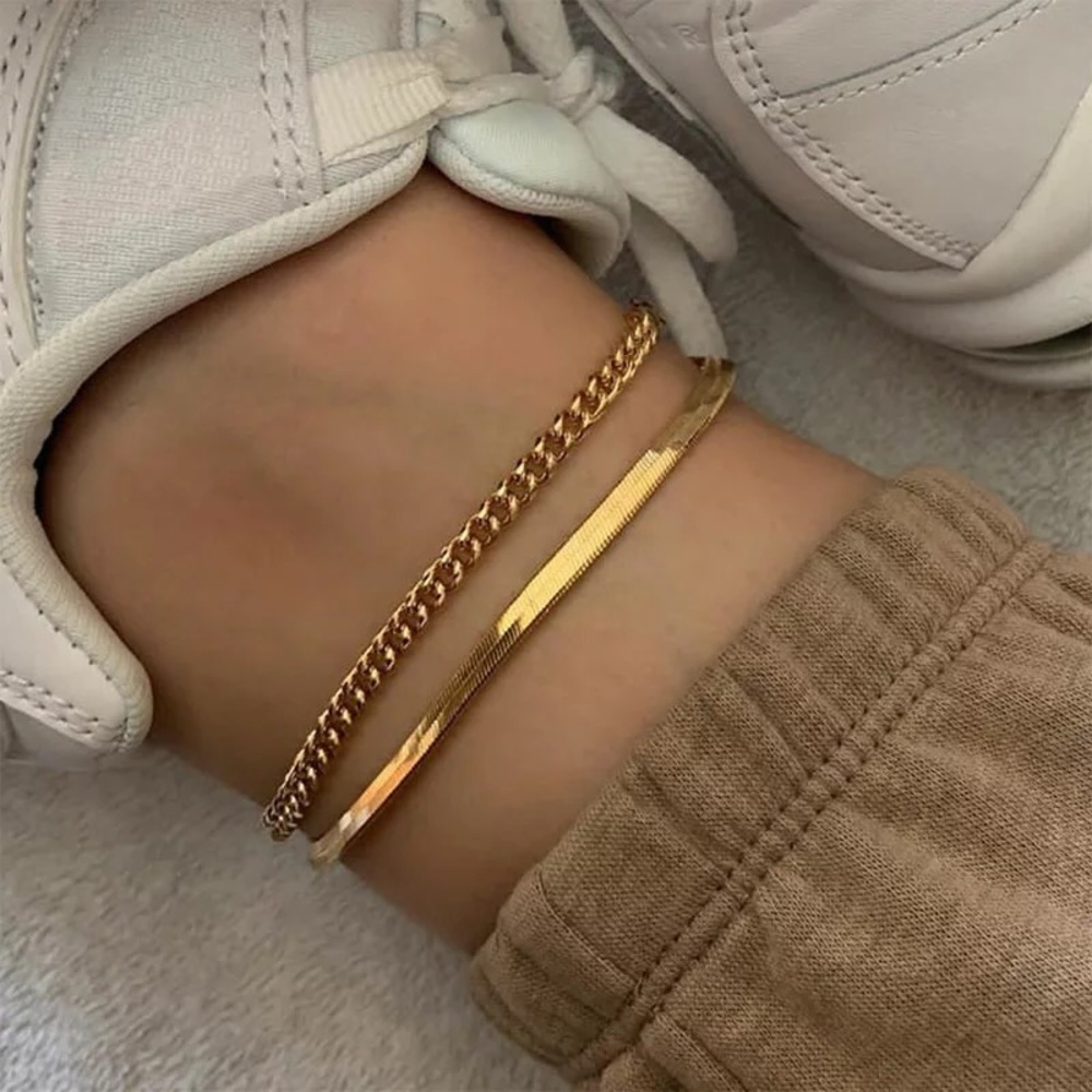 Snake chain anklet
